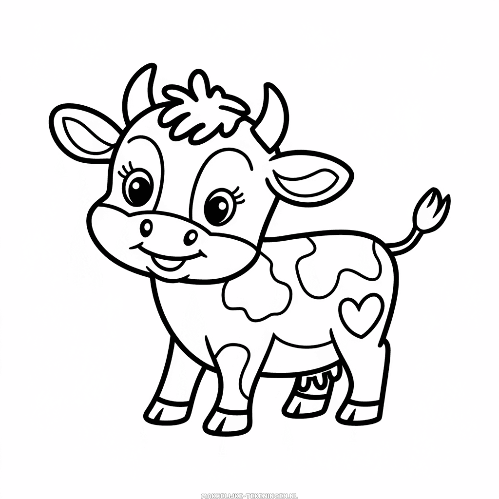 Makkelijke Tekening Baby koe