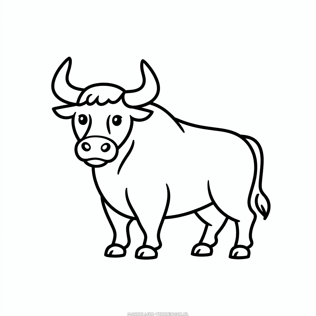 Makkelijke Tekening Eenvoudige stier