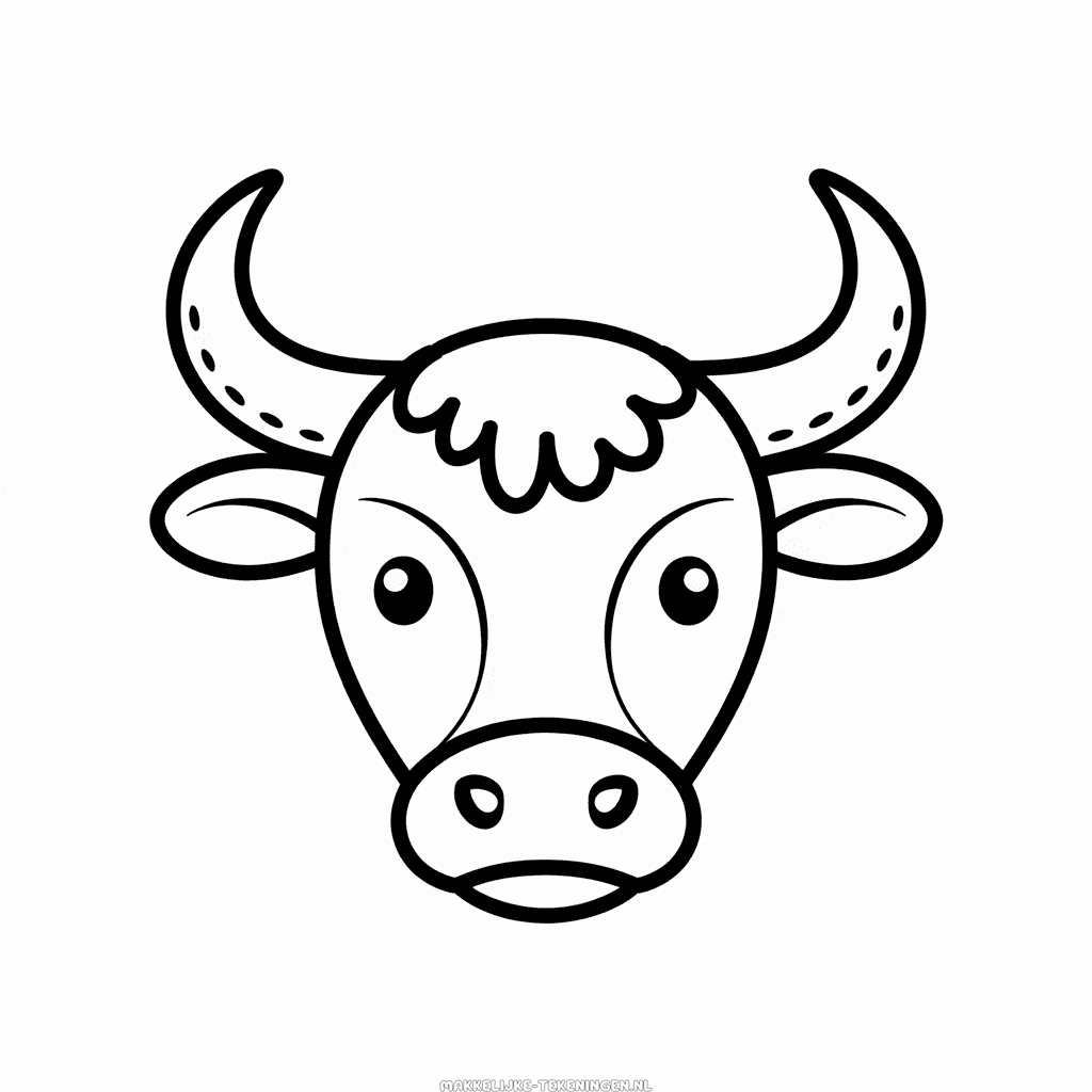 Makkelijke Tekening Stierenkop