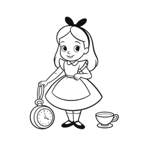 Tekening Alice in Wonderland Disney