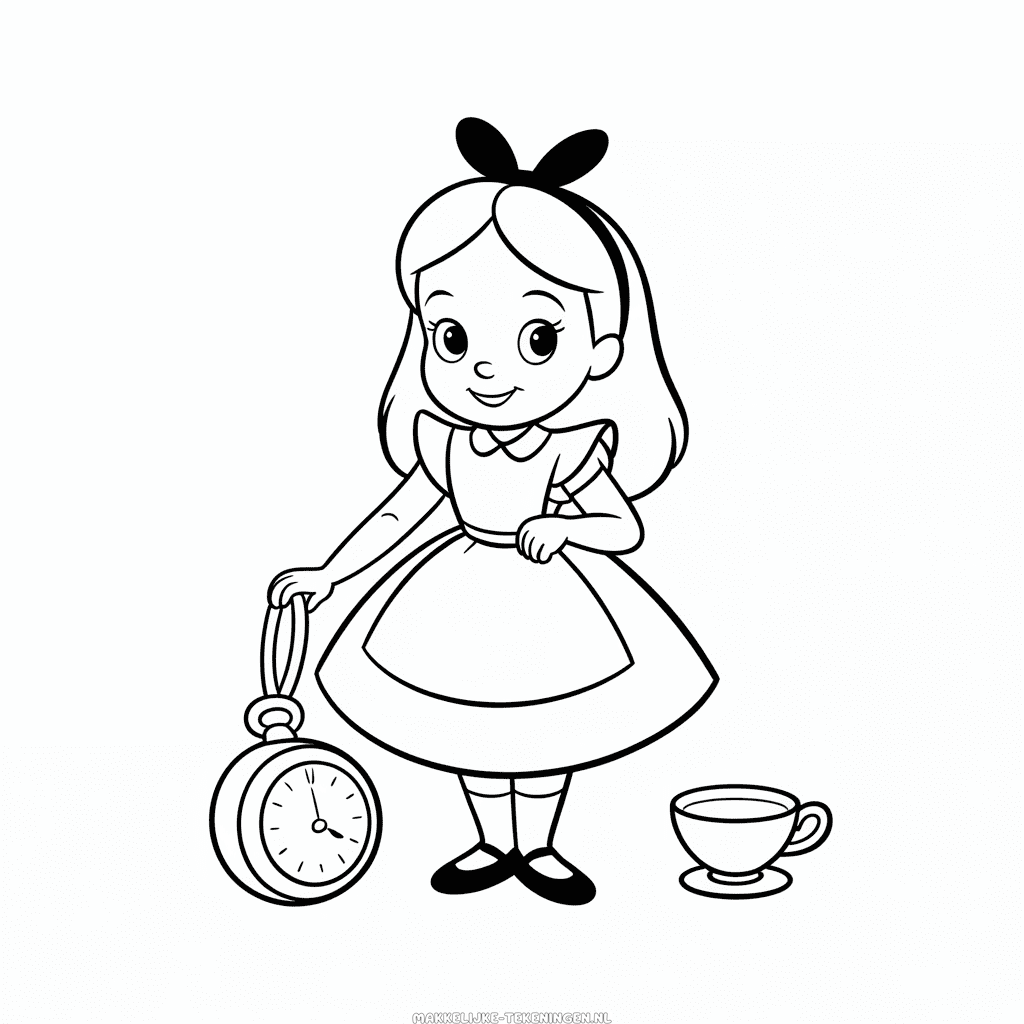 Tekening Alice in Wonderland Disney