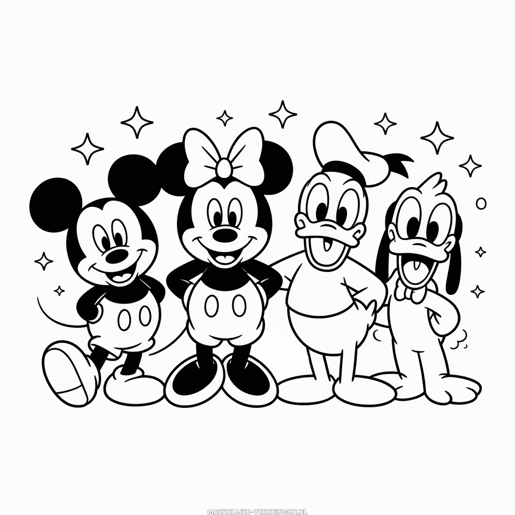 Tekening Alle Disney Personages