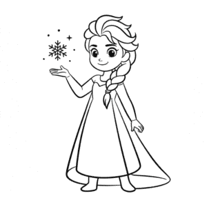 Tekening Anime Elsa