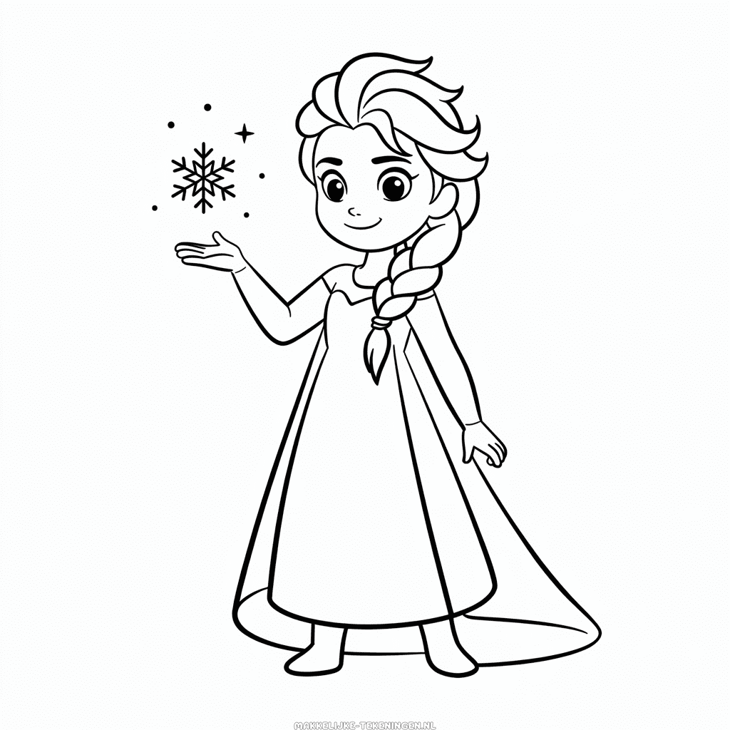Tekening Anime Elsa