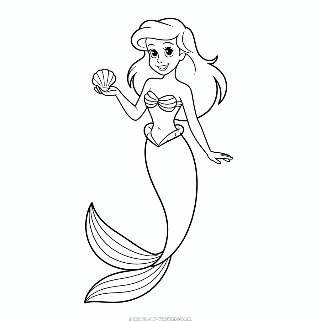 Tekening Ariel Disney Prinses
