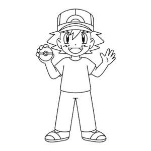 Tekening Ash Ketchum Pokémon