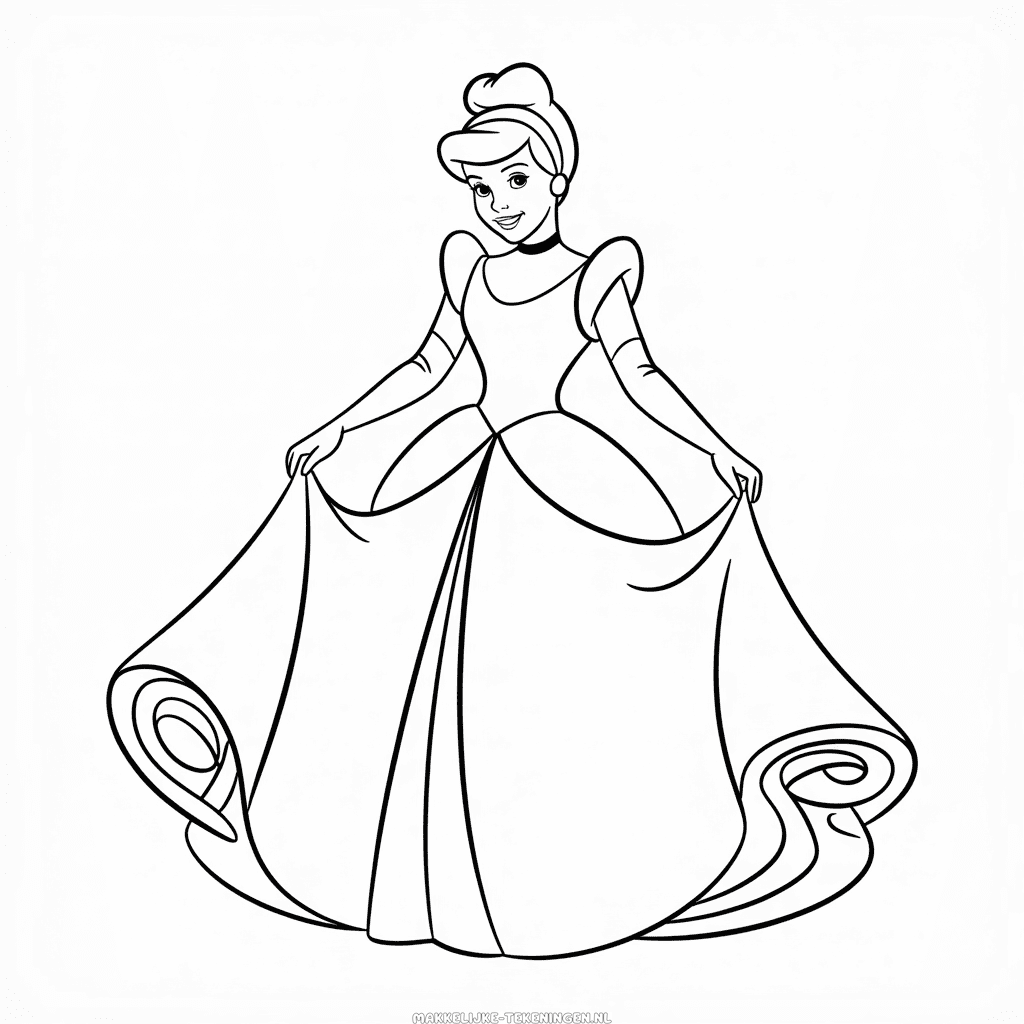 Tekening Assepoester Disney