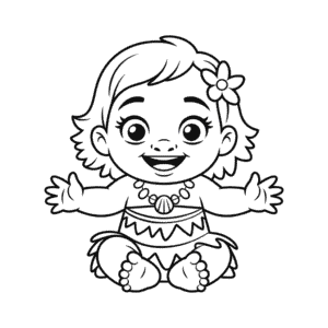 Tekening Baby Vaiana