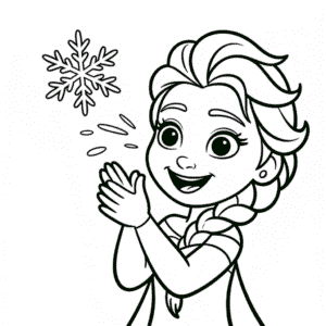 Tekening Cartoon Elsa