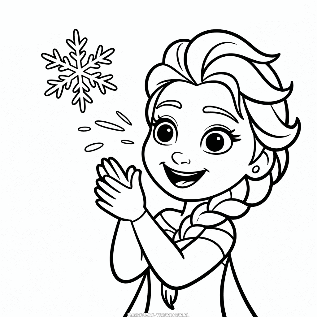 Tekening Cartoon Elsa