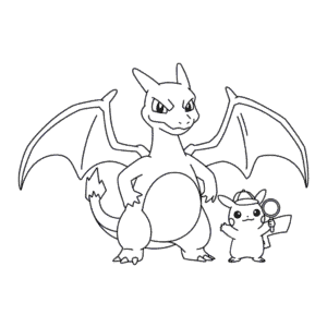 Tekening Charizard en Detective Pikachu