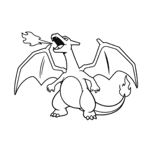 Tekening Charizard Vuur Spuwend