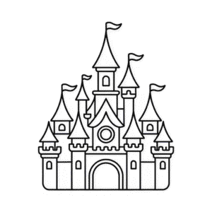 Tekening Disney Prinsessenkasteel