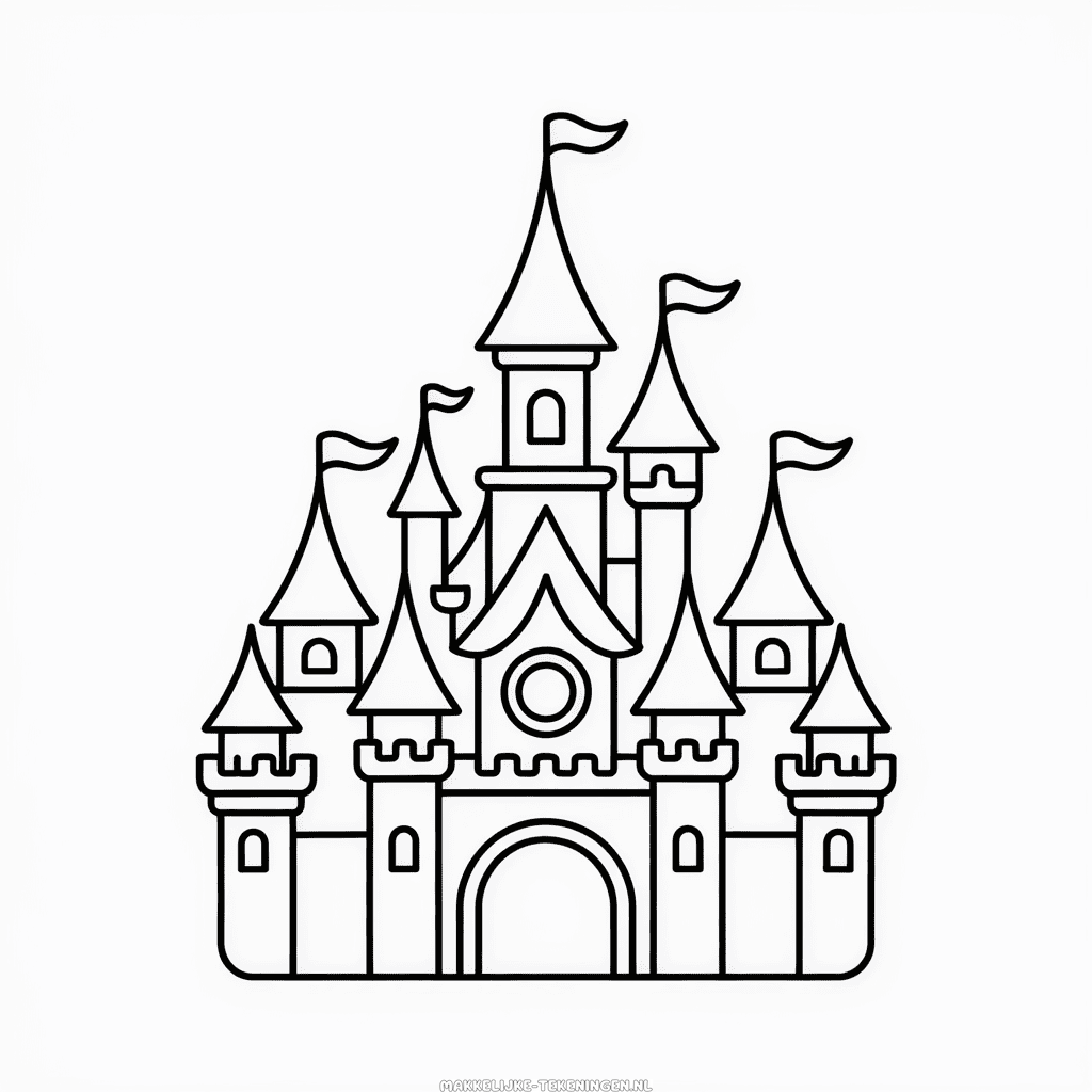 Tekening Disney Prinsessenkasteel