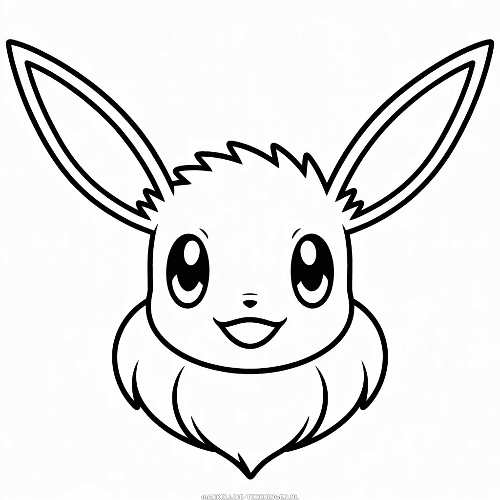 Tekening Eevee Gezicht