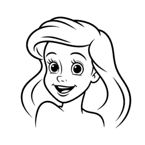 Tekening Gezicht van Ariel