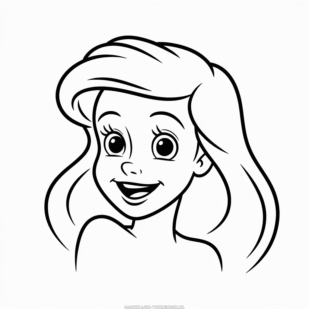Tekening Gezicht van Ariel