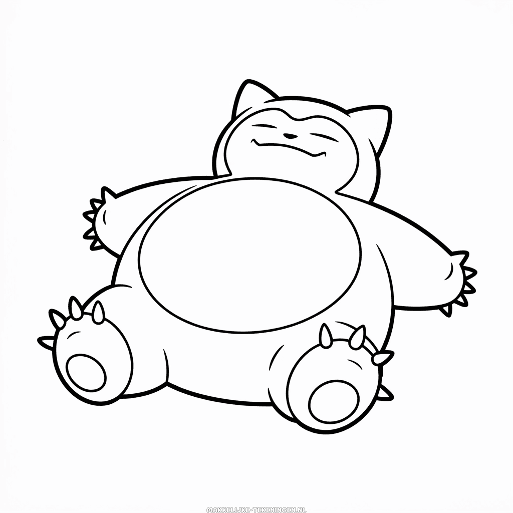 Tekening Grote Snorlax