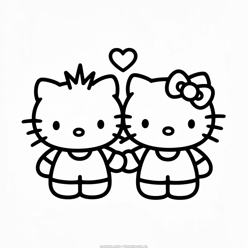 Tekening Hello Kitty en Dear Daniel