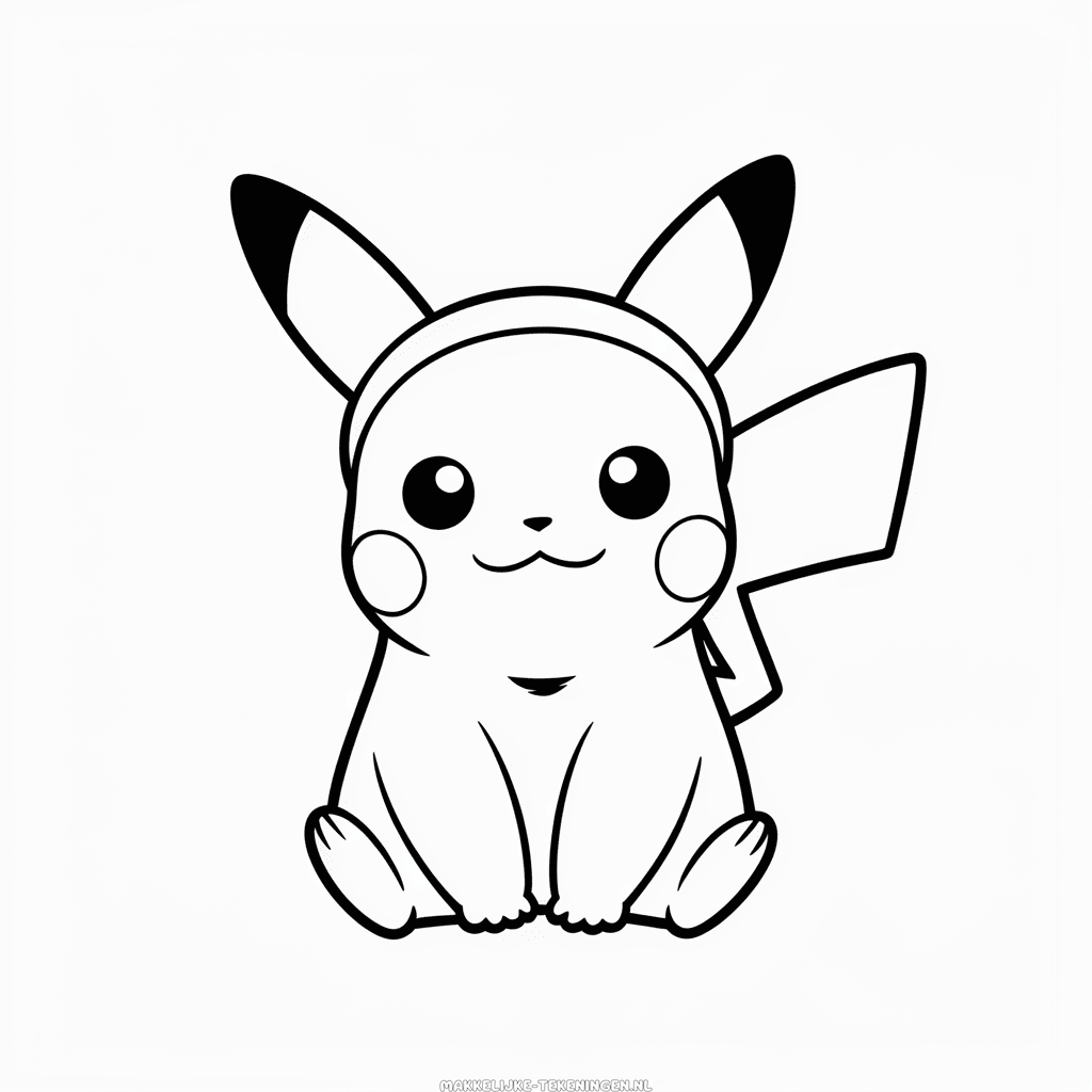 Tekening Pikachu Kat