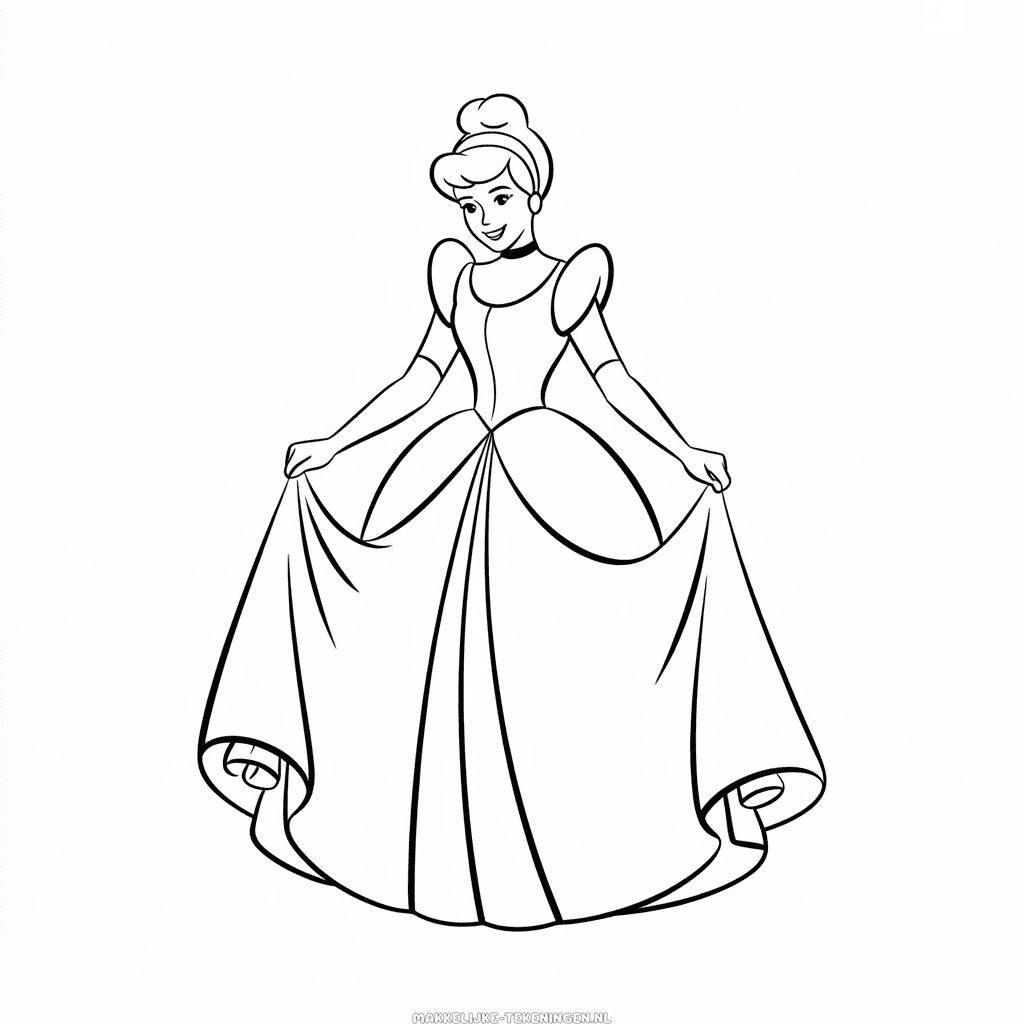 Tekening Prachtige Assepoester
