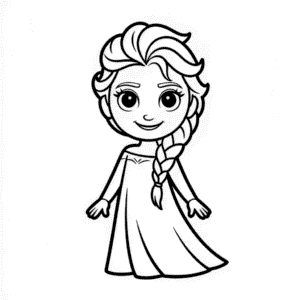 Tekening Prachtige Elsa