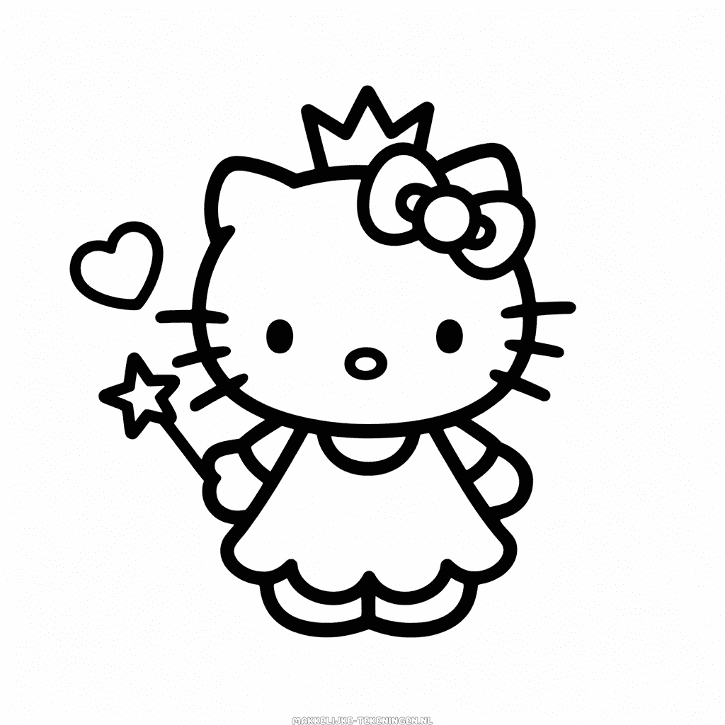 Tekening Prinses Hello Kitty