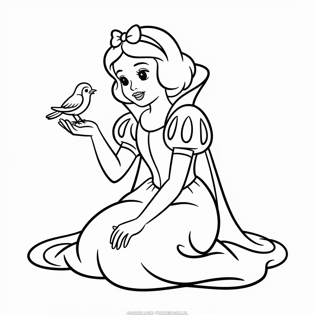 Tekening Prinses Sneeuwwitje