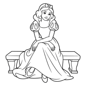 Tekening Realistische Sneeuwwitje