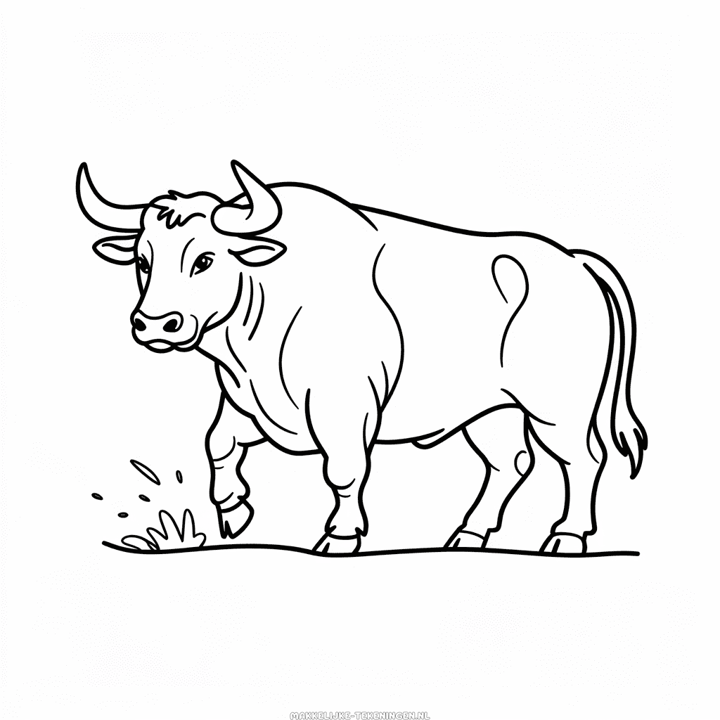 Tekening Realistische Stier