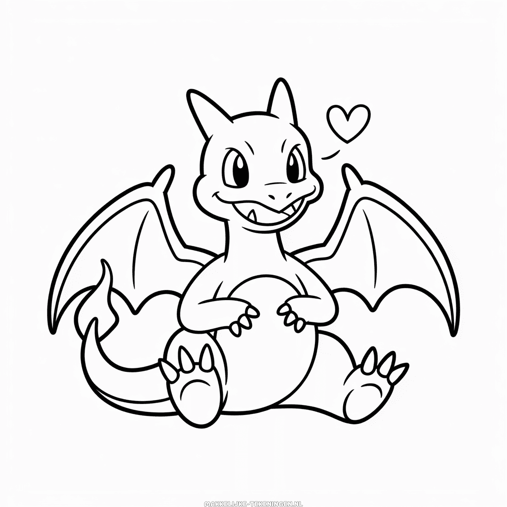 Tekening Schattige Charizard
