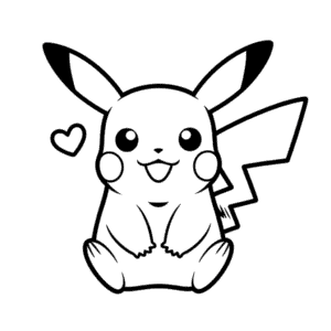 Tekening Schattige Pikachu