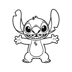Tekening Stitch-tekenfilm