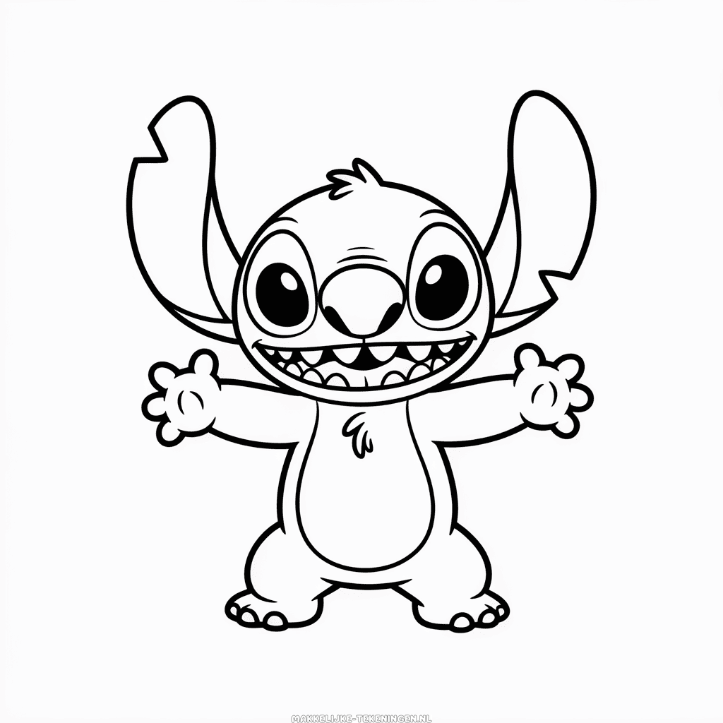 Tekening Stitch-tekenfilm