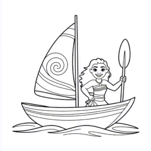 Tekening Vaiana Boot
