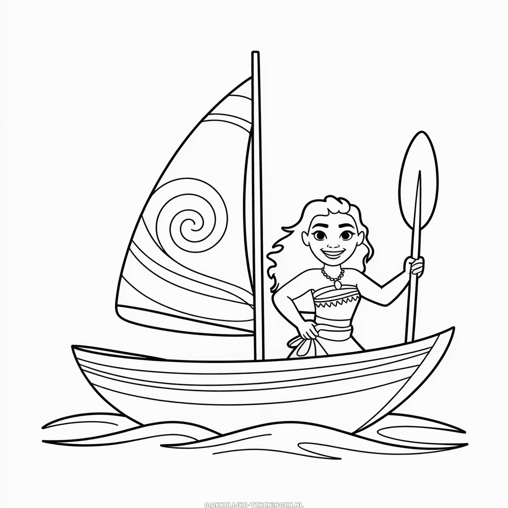 Tekening Vaiana Boot