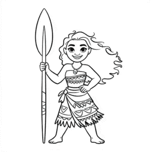 Tekening Vaiana Personage