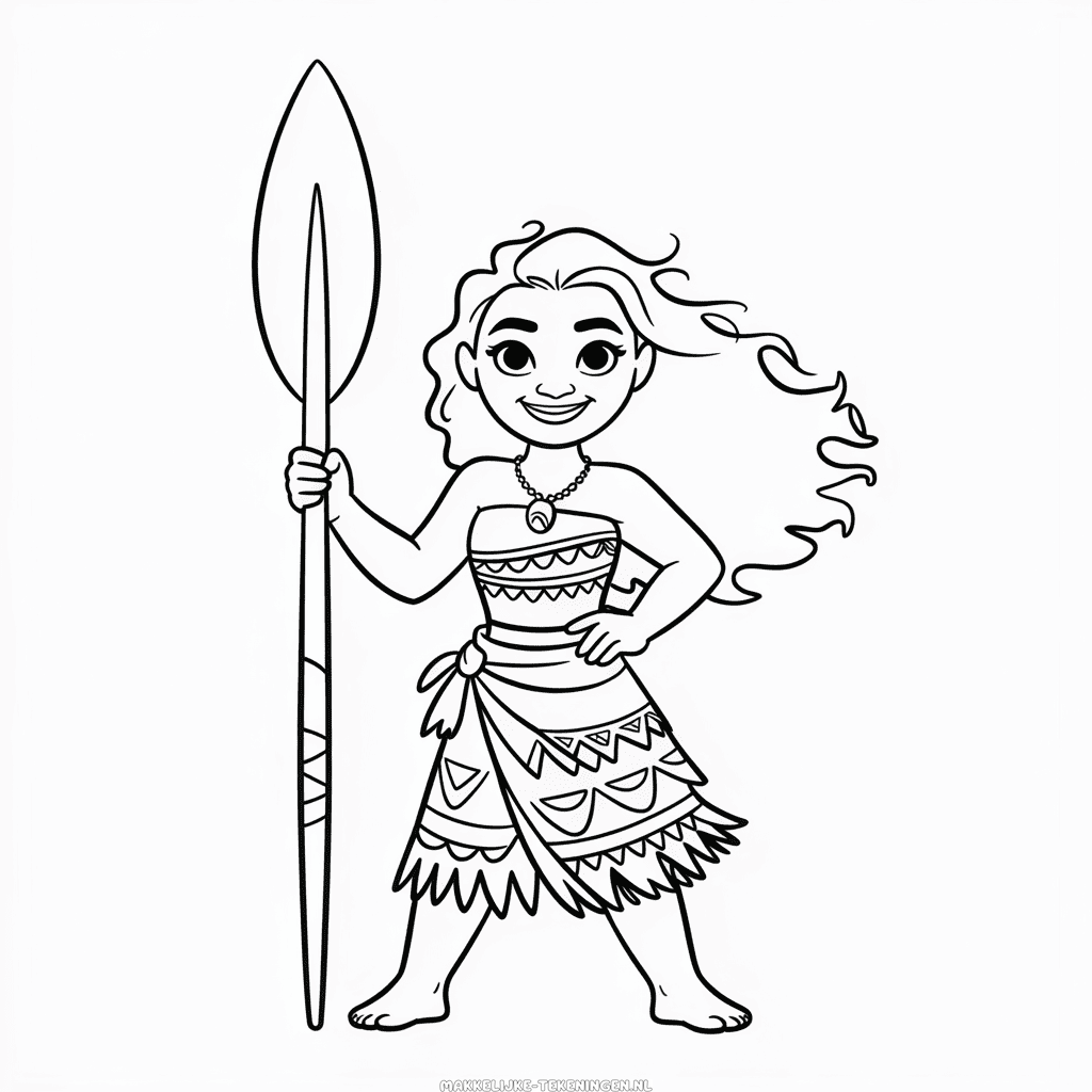 Tekening Vaiana Personage