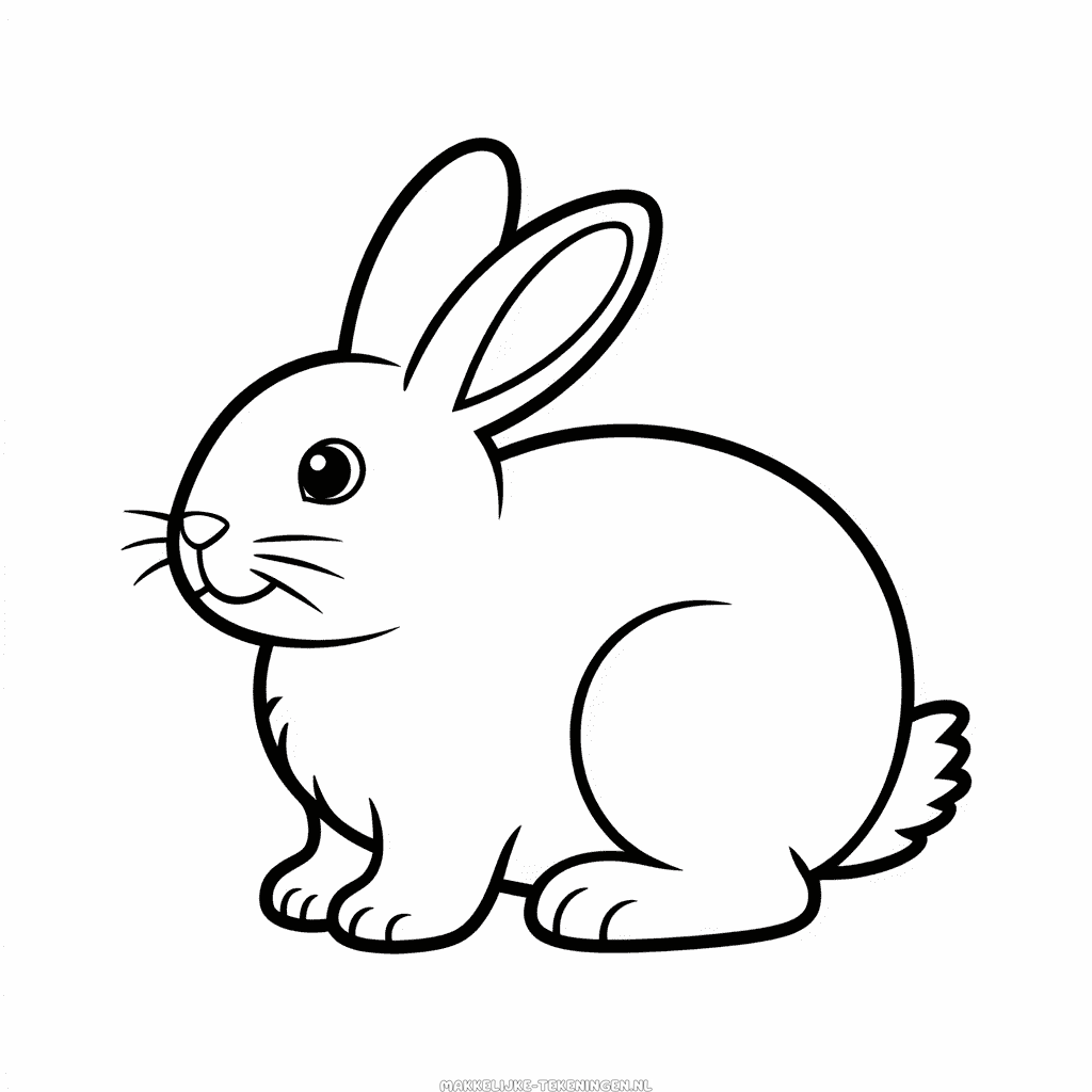 Tekening Witte konijn