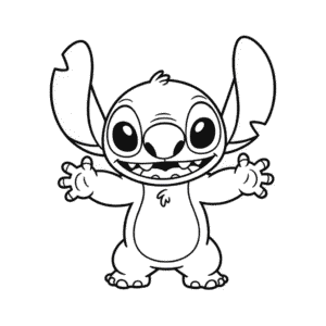 Tekening Zwart en Wit Stitch