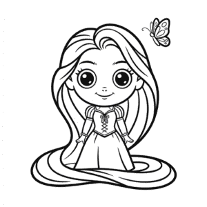 Tekening Chibi Rapunzel