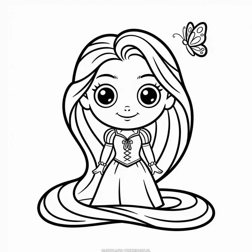 Tekening Chibi Rapunzel
