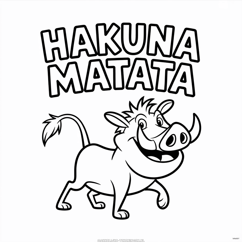Tekening Hakuna Matata De Leeuwenkoning