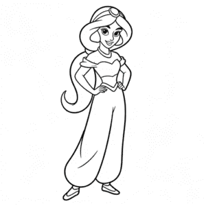 Tekening Jasmine Disney Prinses