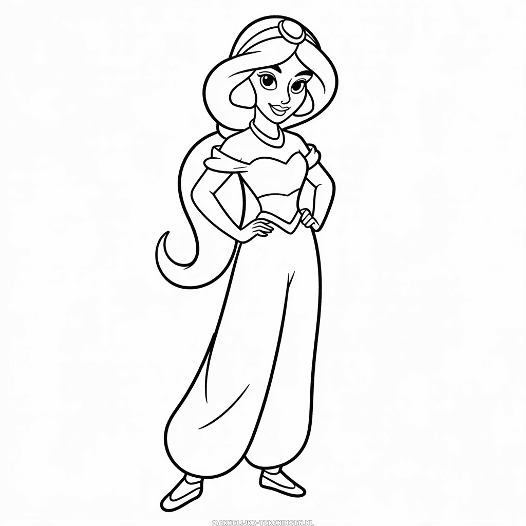 Tekening Jasmine Disney Prinses