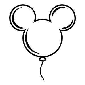Tekening Mickey Ballon