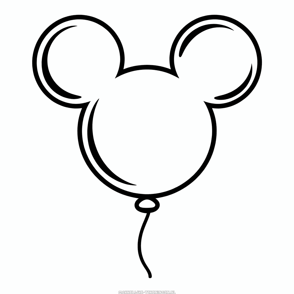 Tekening Mickey Ballon