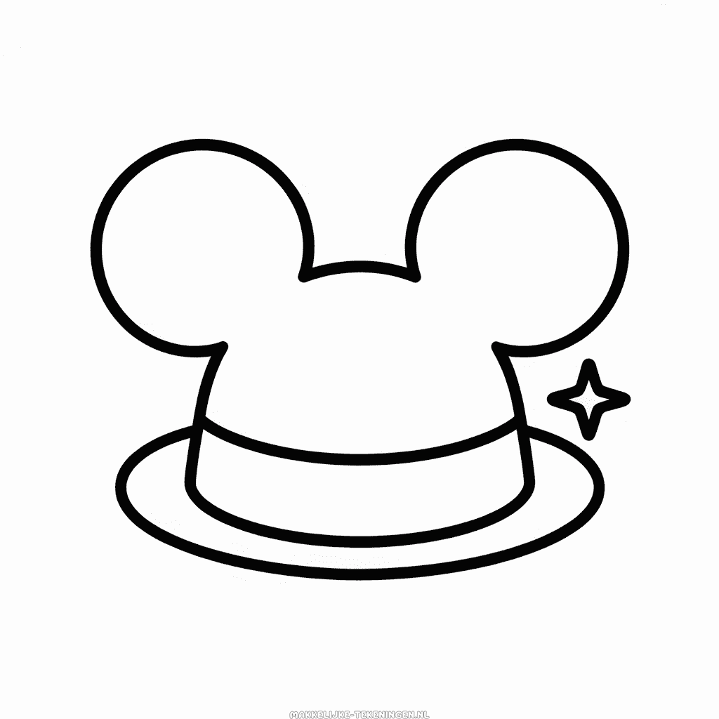 Tekening Mickey Hoed