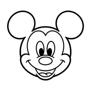 Tekening Mickey Mouse Hoofd
