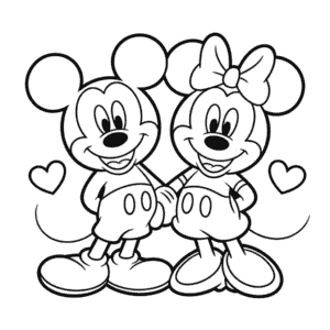 Tekening Mickey Mouse Koppel